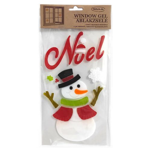 Zselés ablakdísz (Noel hóember)