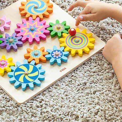 Forgatható fogaskerekek, tálcán