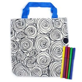 Kifesthető táska filctollakkal (rózsa, nagy) Kifesthető táska filctollakkal (rózsa, nagy)