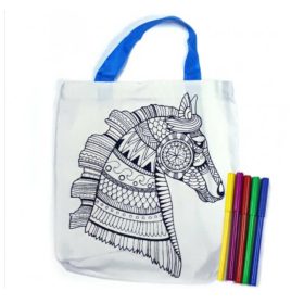 Kifesthető táska filctollakkal (ló, nagy) Kifesthető táska filctollakkal (ló, nagy)