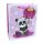 Ajándéktasak - közepes (panda maci bordó virággal)