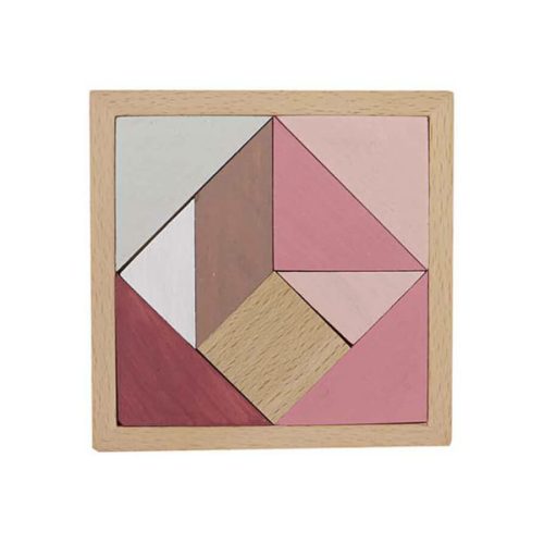 Tangram és tetris építőjáték - rózsaszín