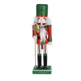 Diótörő (zöld-piros színű ruhában, zöld, piros kő berakású kalappal, bárddal a kezében)   Diótörő (zöld-piros színű ruhában, zöld, piros kő berakású kalappal, bárddal a kezében)