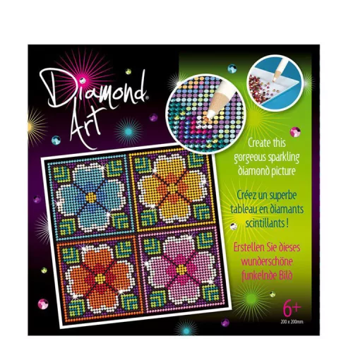 „Hamis Gyémánt” képkirakó játék (virágok, 20x20 kép dekorálás)