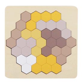 Fa tetrisz játék (négyszög, barna-sárga) Fa tetrisz játék (négyszög, barna-sárga)