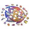 Fa puzzle, színes A3 méretű (hal)