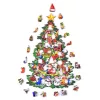 Fa puzzle, színes A3 méretű (karácsonyfa)