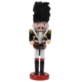 Diótörő dobverővel (fekete ruhában, fekete szőrme kalappal, 38 cm-es)   Diótörő dobverővel (fekete ruhában, fekete szőrme kalappal, 38 cm-es)