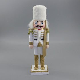 Diótörő (fehér-arany, puskával, 50 cm-es) Diótörő (fehér-arany, puskával, 50 cm-es)