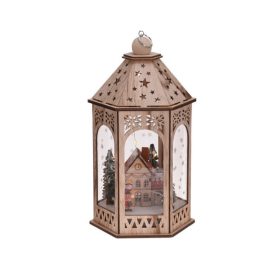 Lámpás, LED világítással (ház órával, natúr)