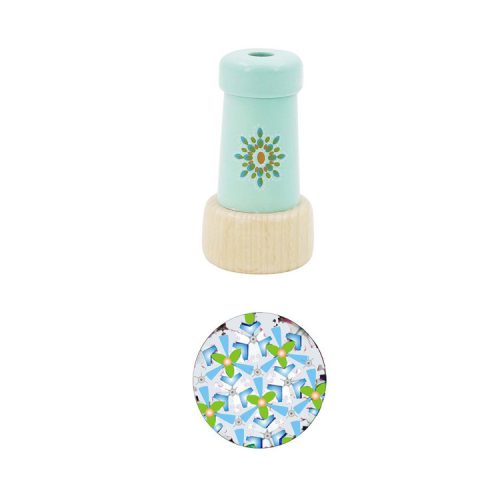 Kaleidoszkóp pasztell színben - kék