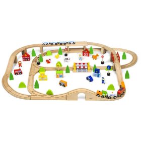 90 db-os fa vonatkészlet, kiegészítőkkel