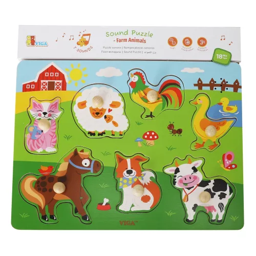 Hangot adó fogantyús puzzle