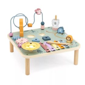   Multifunkciós aktív asztal -  fa készségfejlesztő játék