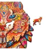 Fa puzzle, színes A5 méretű 93 db-os (hiúz)