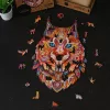 Fa puzzle, színes A5 méretű 93 db-os (hiúz)
