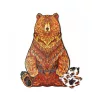 Fa puzzle, színes A5 méretű 100 db-os (medve)