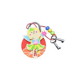 Lakat-tündér, pálcával a kezében