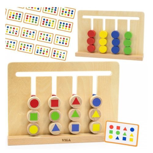 Szín és formakereső állványban - fejlesztő játék