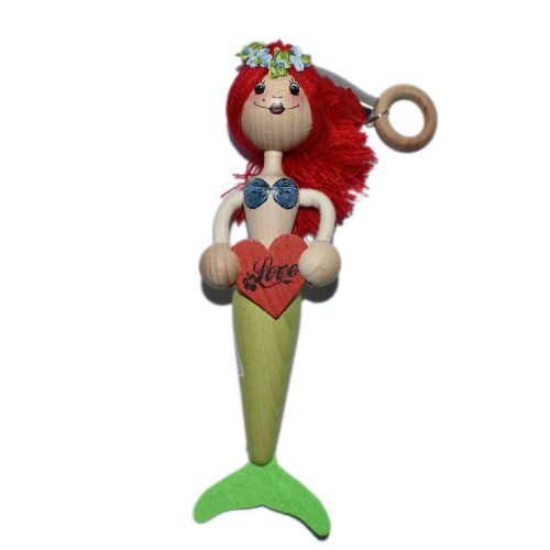 Rugós figura - vörös hajú sellő