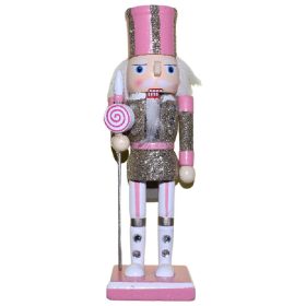 Diótörő 38 cm-es, aranyozott, csillámos ruhában , rózsaszín kalapban   Diótörő 38 cm-es, aranyozott, csillámos ruhában , rózsaszín kalapban