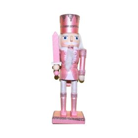 Diótörő 20 cm-es, rózsaszín ruhában és kalapban, rózsaszín karddal   Diótörő 20 cm-es, rózsaszín ruhában és kalapban, rózsaszín karddal