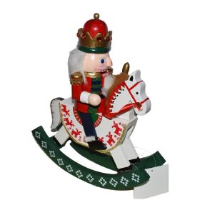 Diótörő hintalovon, jogarral a kezében Diótörő hintalovon, jogarral a kezében