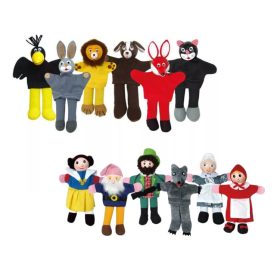 Textil ujjbáb készlet - 6 db-os ( Piroskás és állatos) együtt   Textil ujjbáb készlet - 6 db-os ( Piroskás és állatos) együtt