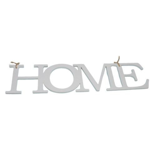 Ajtódísz - Home felirat, fehér