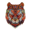 Fa puzzle, színes A5 méretű (tigris)