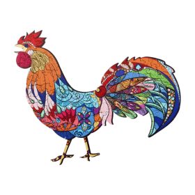 Fa puzzle, színes A5 méretű (kakas) Fa puzzle, színes A5 méretű (kakas)