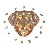 Fa puzzle, színes A5 méretű (kutya)