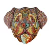 Fa puzzle, színes A4 méretű (kutya)