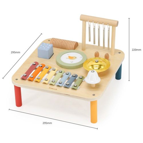 Multifunkciós aktív asztal hangszerekkel, madárkás (PolarB)