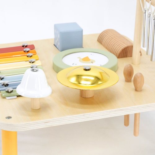 Multifunkciós aktív asztal hangszerekkel, madárkás (PolarB)