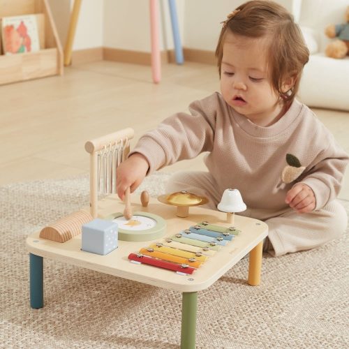 Multifunkciós aktív asztal hangszerekkel, madárkás (PolarB)