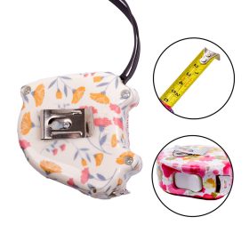 Mérőszalag (fehér alapon, sárga virágok)