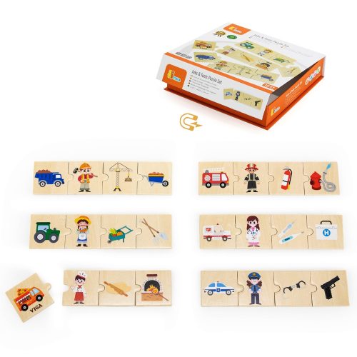 Készségfejlesztő puzzle - foglalkozások-szerszámok