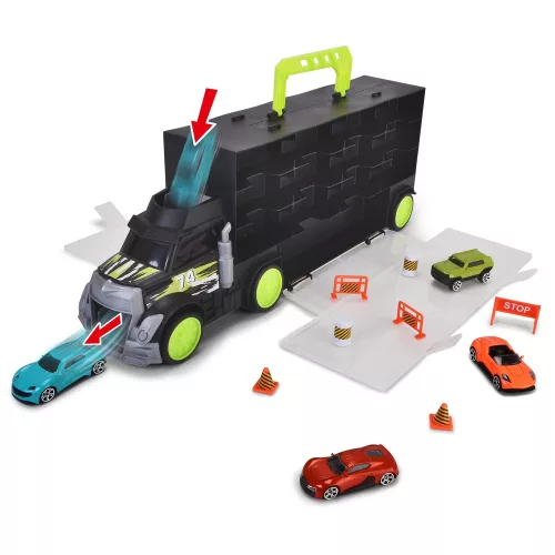 Dickie Toys Autószállító és tároló kamion