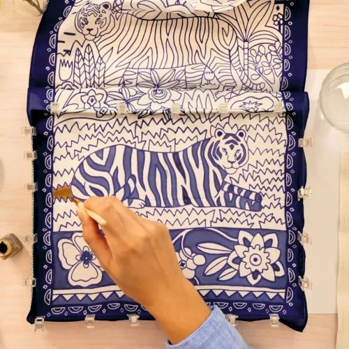 Műterem 10 - Selyem festés, Tigrisek  - Atelier 10, Silk Painting