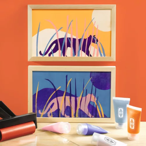 Műterem 47 - Gélnyomtatás, Éjjel és nappal - Atelier 47, Gel Printing