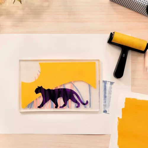 Műterem 47 - Gélnyomtatás, Éjjel és nappal - Atelier 47, Gel Printing