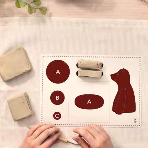 Műterem 84 - Agyag szobor, Medve - Atelier 84, Modelling