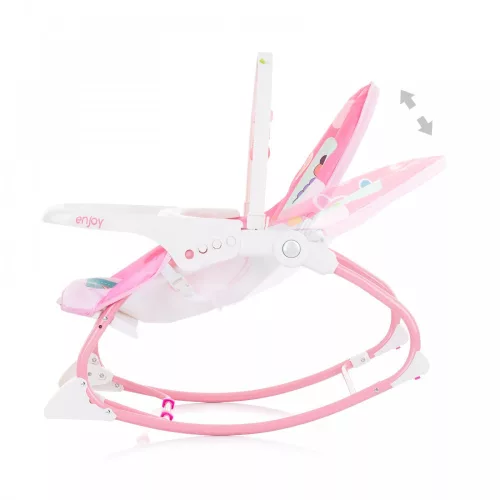 Chipolino Enjoy rezgő-zenélő pihenőszék 18 kg-ig - Pink