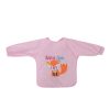 Baby Care hímzett hosszú ujjú pamut előke - Girl