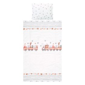 Lorelli 3 részes ágynemű garnitúra - Train Grey