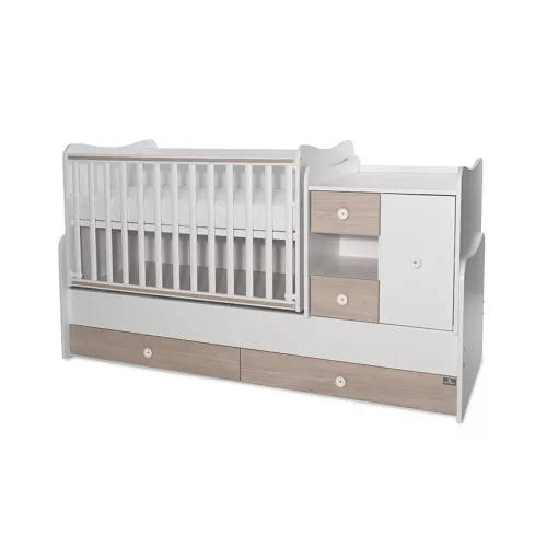 Lorelli MiniMax kombi ágy 190x72 - White Amber New