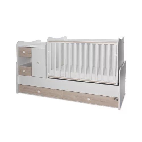 Lorelli MiniMax kombi ágy 190x72 - White Light Oak New