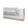 Lorelli MiniMax kombi ágy 190x72 - White Light Oak New