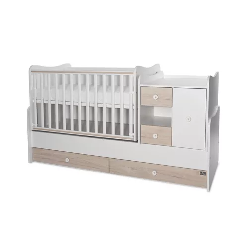 Lorelli MiniMax kombi ágy 190x72 - White Light Oak New